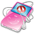 iPod Video Pink No Disconnect Icon 48x48 png